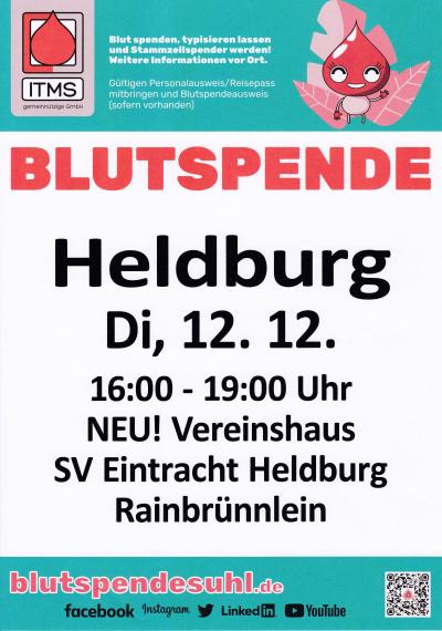 Blutspende Heldburg 12.12.2023