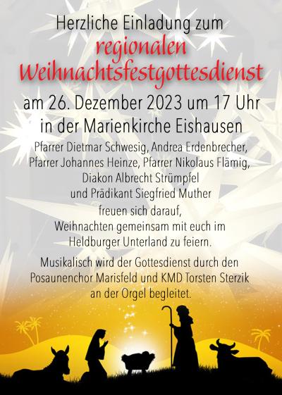 Regionaler Weihnachtsfestgottesdienst 2023