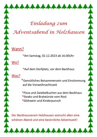 Adventsabend Holzhausen