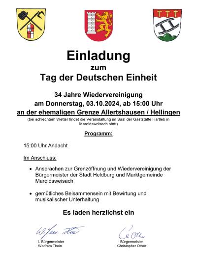 Gedenkveranstaltung Grenzübergang Hellingen 03.10.2024 3