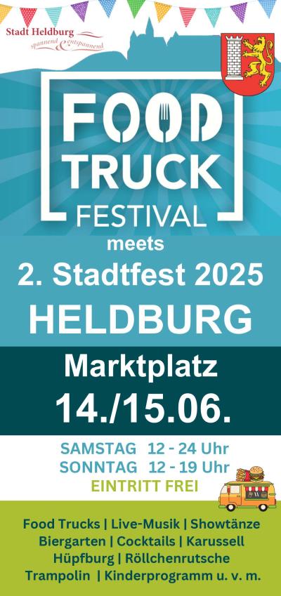 Programm Stadtfest Food Truck Festival Heldburg 2025 Seite 1