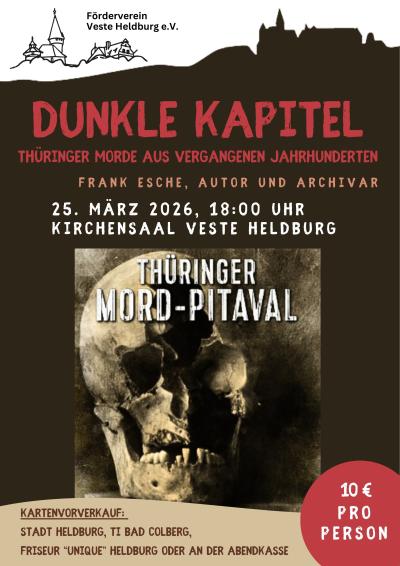Plakat Buchlesung Frank Esche Dunkle Kapitel
