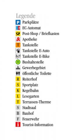 Legende Stadt- und Wanderplan