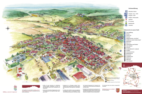Stadtplan Heldburg Vorderseite