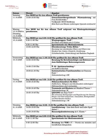 Programm MGH Heldburg Oktober 2025 Seite 2